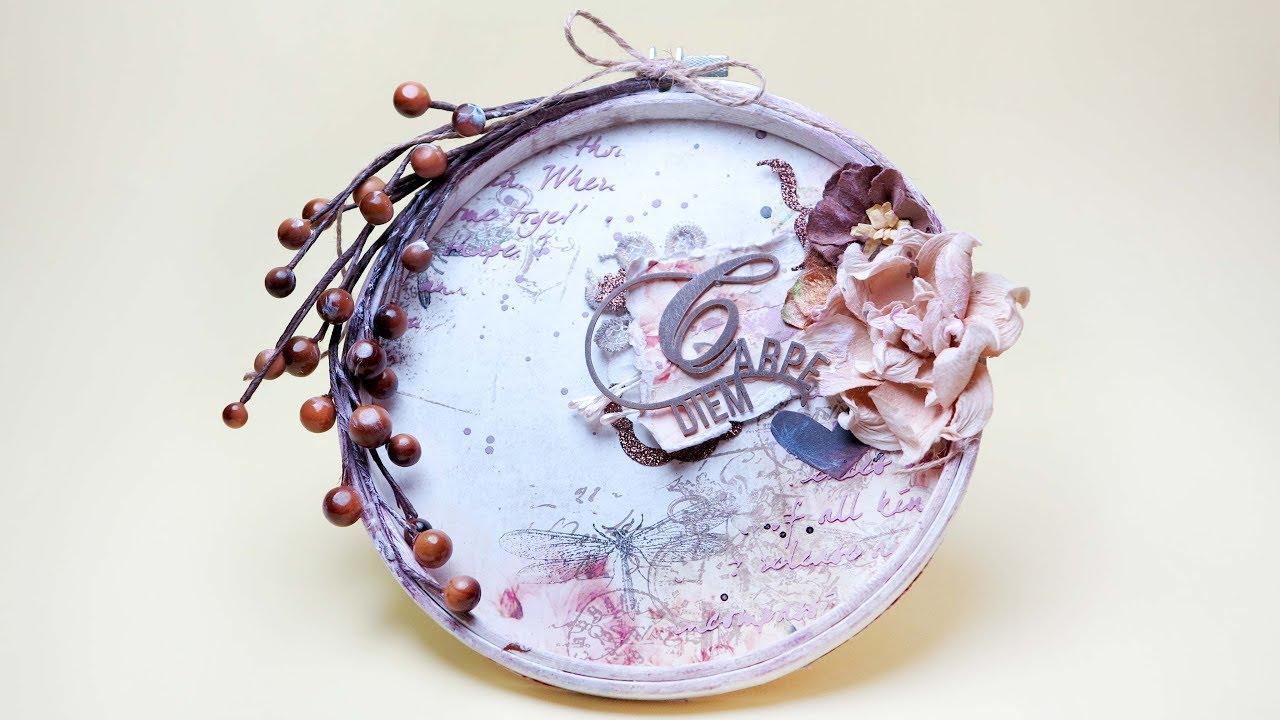 Aro de bordar alterado! Reto de Mixmediando un poquito. Te animas?