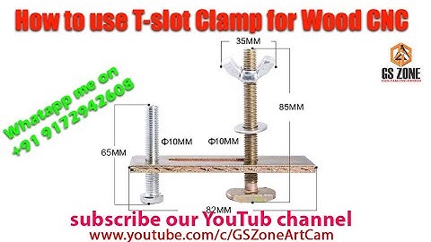 How to use T-Slot Clamp for wood CNC Router #gazone #cnc #wood #Clamp #wood