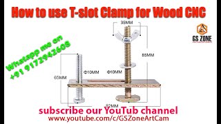 How to use T-Slot Clamp for wood CNC Router #gazone #cnc #wood #Clamp #wood