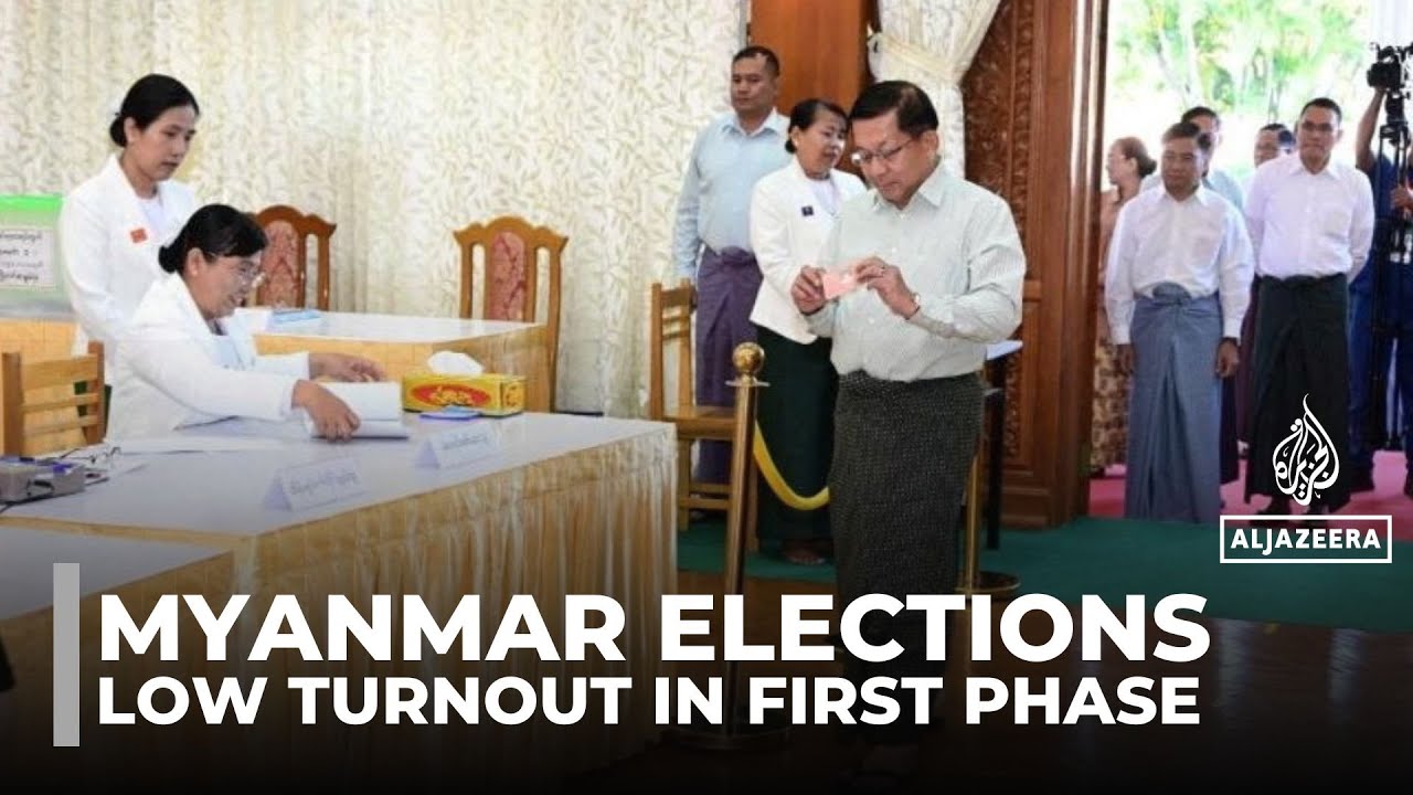 Myanmar’s military-led election sees low turnout in first phase amid credibility doubts