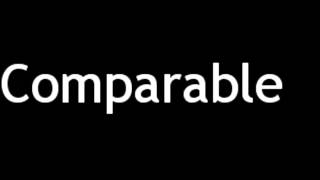How to Pronounce Comparable