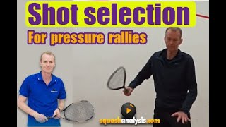 Squash   Shot selection for pressure rallies