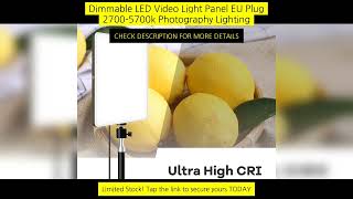 Dimmable Led Video Light Panel Eu Plug 2700-5700K Photography Lighting For