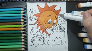 Summer Coloring Pages | Tutorial Coloring Summer
