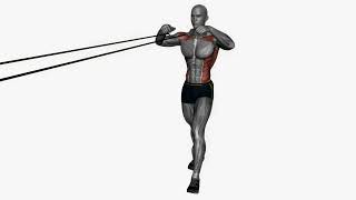 AOVALO resistance band face pull fitness exercise workout animation