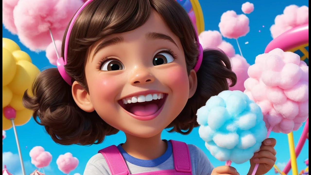 Cotton Candy, Sweet and Light Delight | Fun Sugar Treat Song for | Sweet Food Rhyme for Toddlers