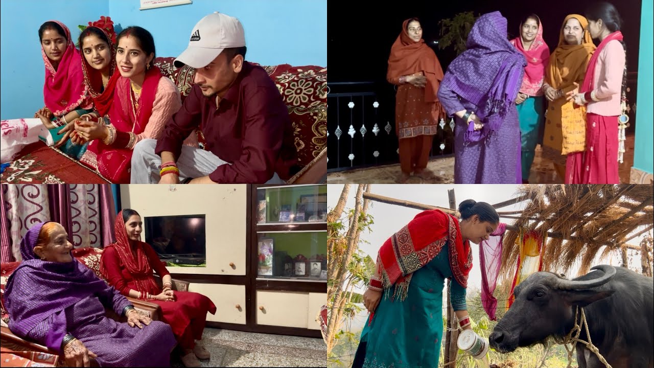 शादी के बाद पहली बार ज्योति हमारे ससुराल आई 😍#twins #himachal #village 