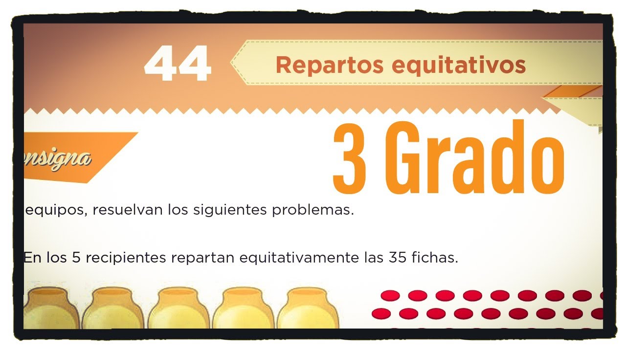 Reparto Equitativo Problemas De Reparto Para Tercer Grado