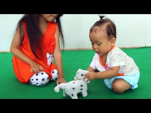 bayi lucu bermain boneka anjing - cute puppy doll