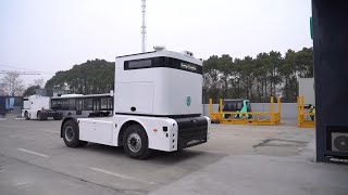 The world's first intelligent battery-swapping driverless commercial vehicle/全球首款智能换电无人驾驶商用车/西井科技