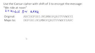 Caesar shift cipher