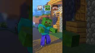 Skeleton x Zombie x Steve EVOLUTION - Funny Animation #shorts #minecraft