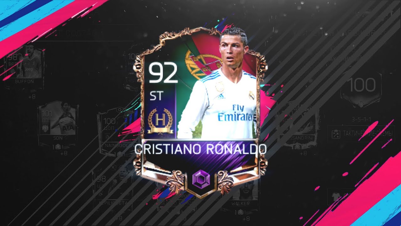 УБОЙНАЯ КАРТОЧКА CRISTIANO RONALDO 100 В FIFA 18 MOBILE!!!