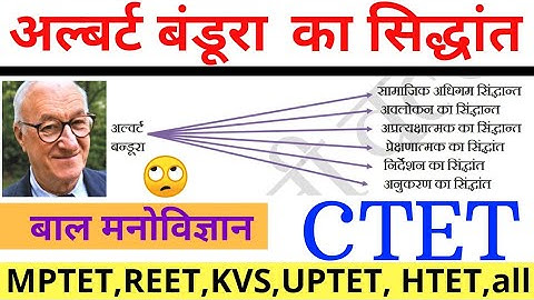#अल्बर्ट बंडूरा सिद्धांत #ALWERT BANDURA THEORY #TET CTET EXAM