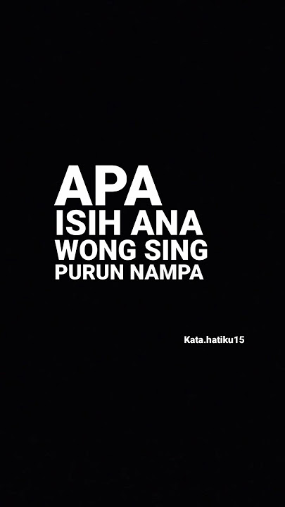 opo isih Ono wong sing purun nompo