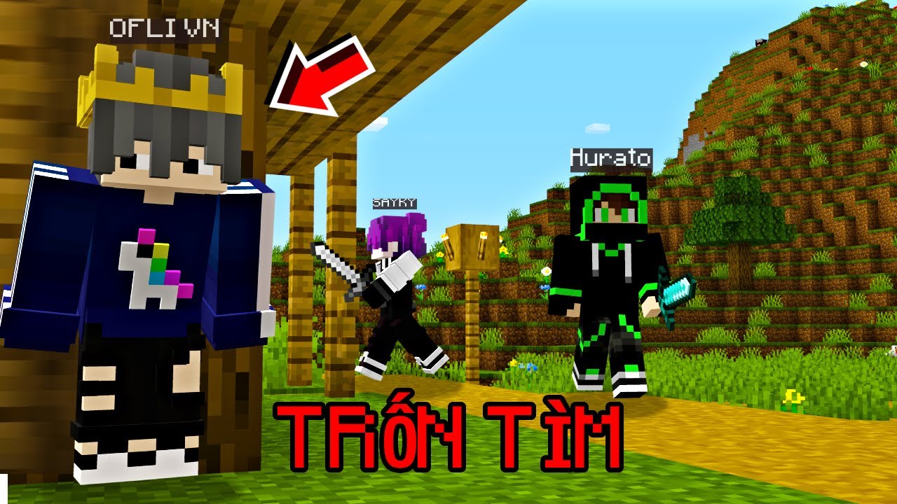 Minecraft Trốn Tìm Cùng Đồng Bọn Nhưng Tôi Hoá Thành Mobs !!!