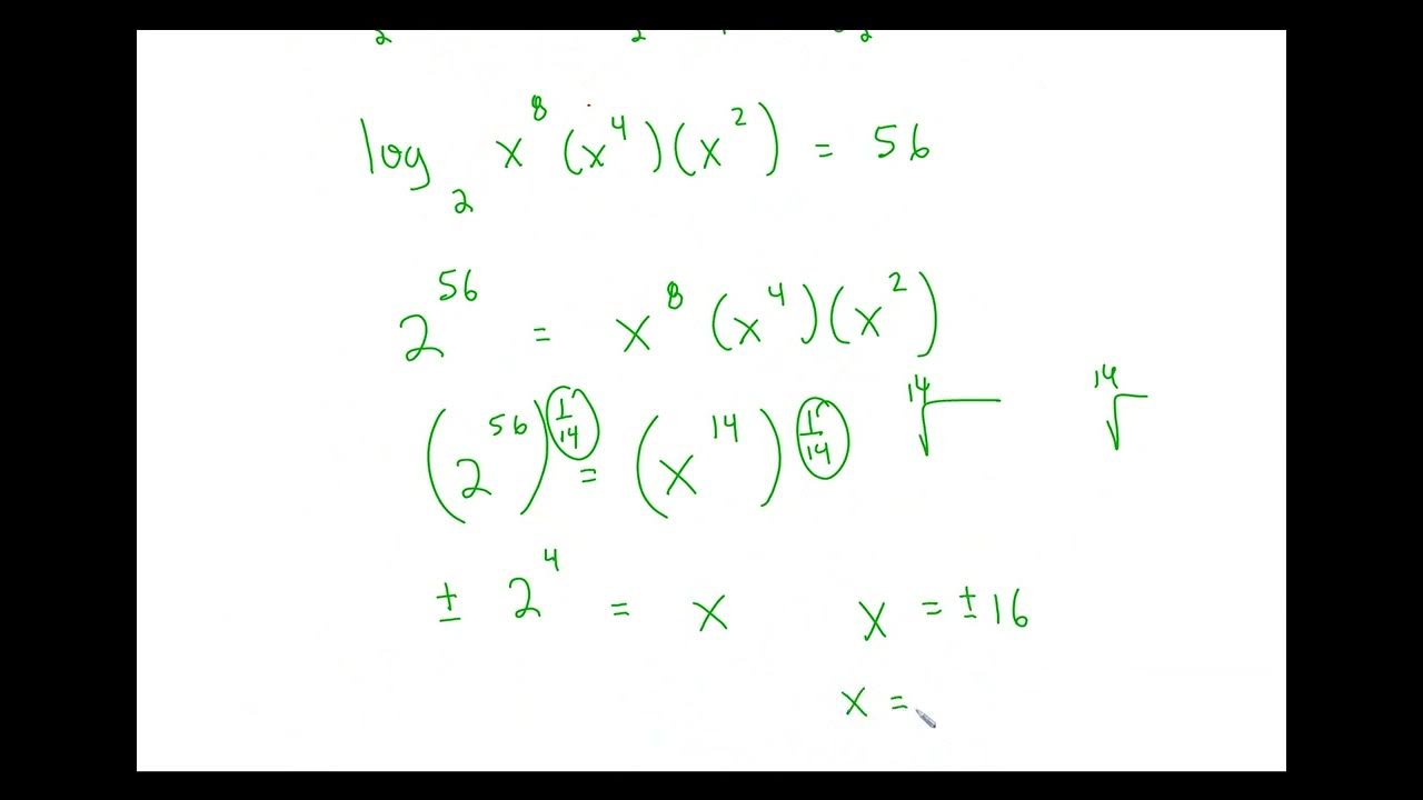 Solving log equations with different bases youtube