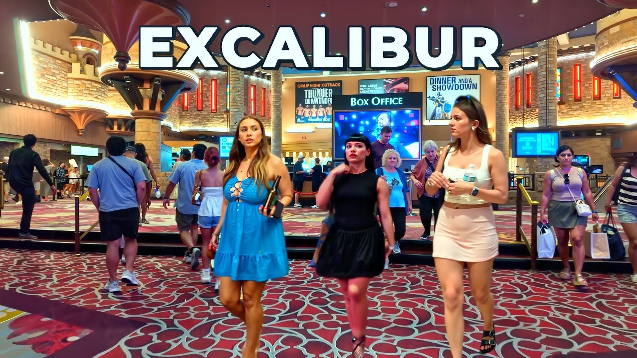 Excalibur Las Vegas Walk - August 2025 - Las Vegas Strip - LABOR DAY WEEKEND 2025