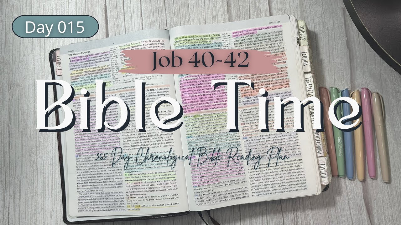 Время изучения Библии | День 15 | Хронологический план чтения Библии на 365 дней | Книга Иова 40–42