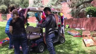 Decorating The Tigercard F Cart For The Battle Of Flowers 2017