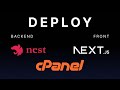 Deploy Next js & Nest js in CPanel