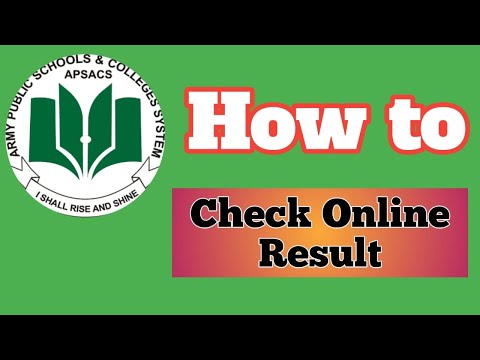 How to check result online from APSACS website | APMS.pk