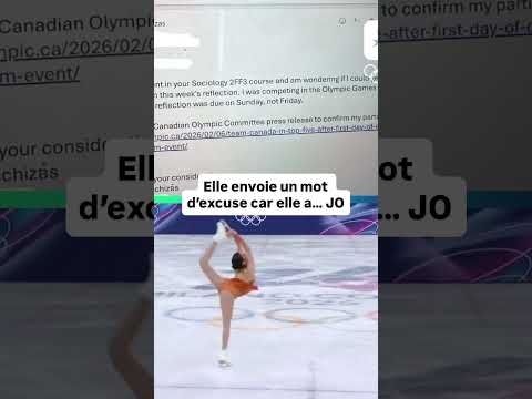 🎓🤣 Elle envoie un mot d'excuse car elle a... JO ! #olympics #milanocortina2026 #jeuxolympiques