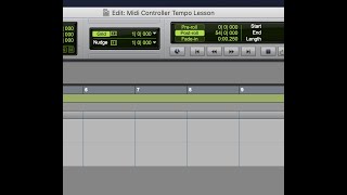 Pro Tools Basics: Find Tempo Using Midi Controller