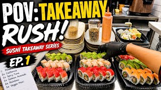 POV: Making Sushi Takeaway Orders During Lunch Rush 🍣 | Sushi Takeaway Series Ep. 1