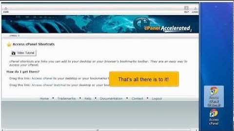 How to setup desktop shortcuts for cPanel 11.32 x3 (2012)