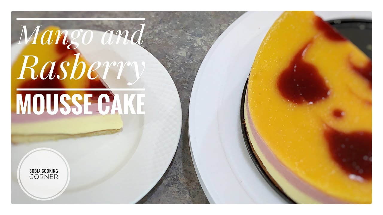Mango and Raspberry Mousse Cake