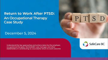 Return to Work After PTSD: An Occupational Therapy Case Study | WEBINAR