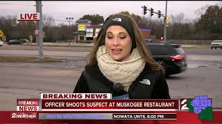 Officer shoots, kills suspect at Muskogee restaurant