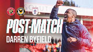 Post-match: Darren Byfield reflects on dramatic win against Newport County
