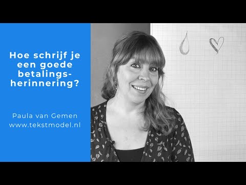 Vriendelijke betalingsherinnering voorbeeld
