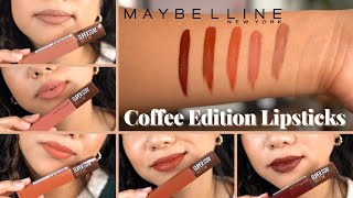 Maybelline Superstay Matte Ink | Coffee Edition Review 🤎 | Lipstick