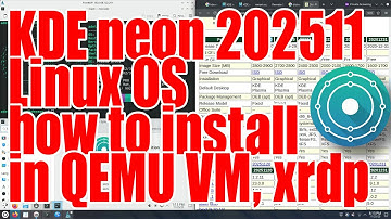 KDE neon 202511 Linux how to install in QEMU VM, xrdp tutorial - November 2025 - 791989ee