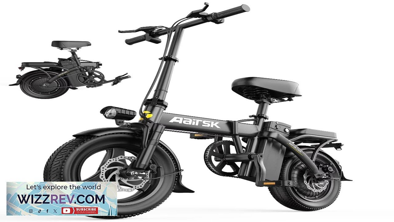 Foldable Electric Bike for Adults 14" Commuter E Bike 750W Peak Electric Bicycle 48V10Ah
