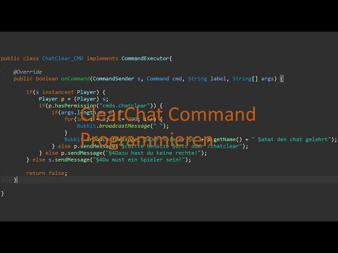 ChatClear Command Programmieren || Spigot 1.8