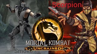 MK Unchained | Комбы для Нуб-Смоука и Скорпиона/Combos for Noob-Smoke and Scorpion + stage brutality