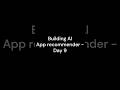 Building my AI app recommender- Day 9 #coding #ai #website #developer