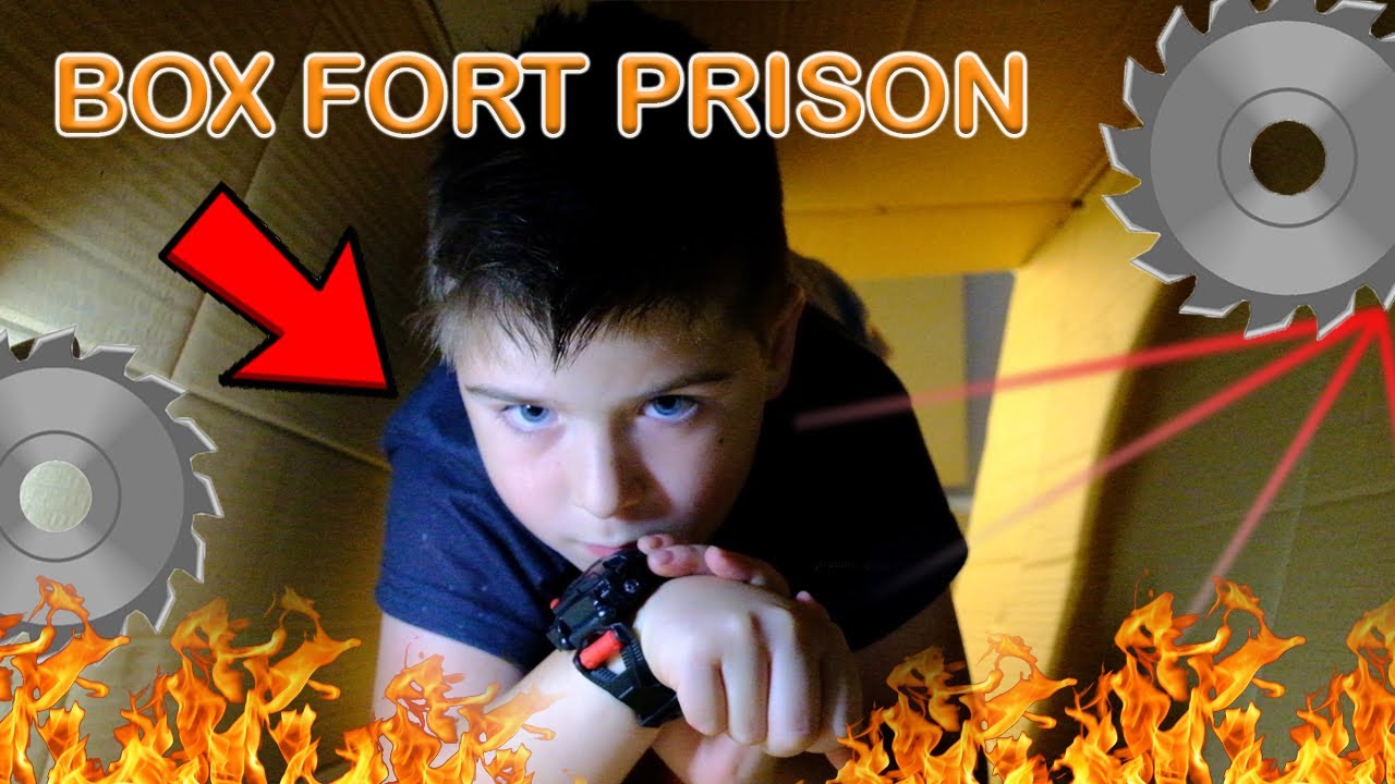 BOX FORT PRISON Harris Davis Escapes Alcatraz Box Prison!! YouTube