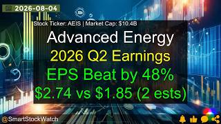 Advanced Energy (AEIS|$10.4B) - 2026 Q2 Earnings Analysis