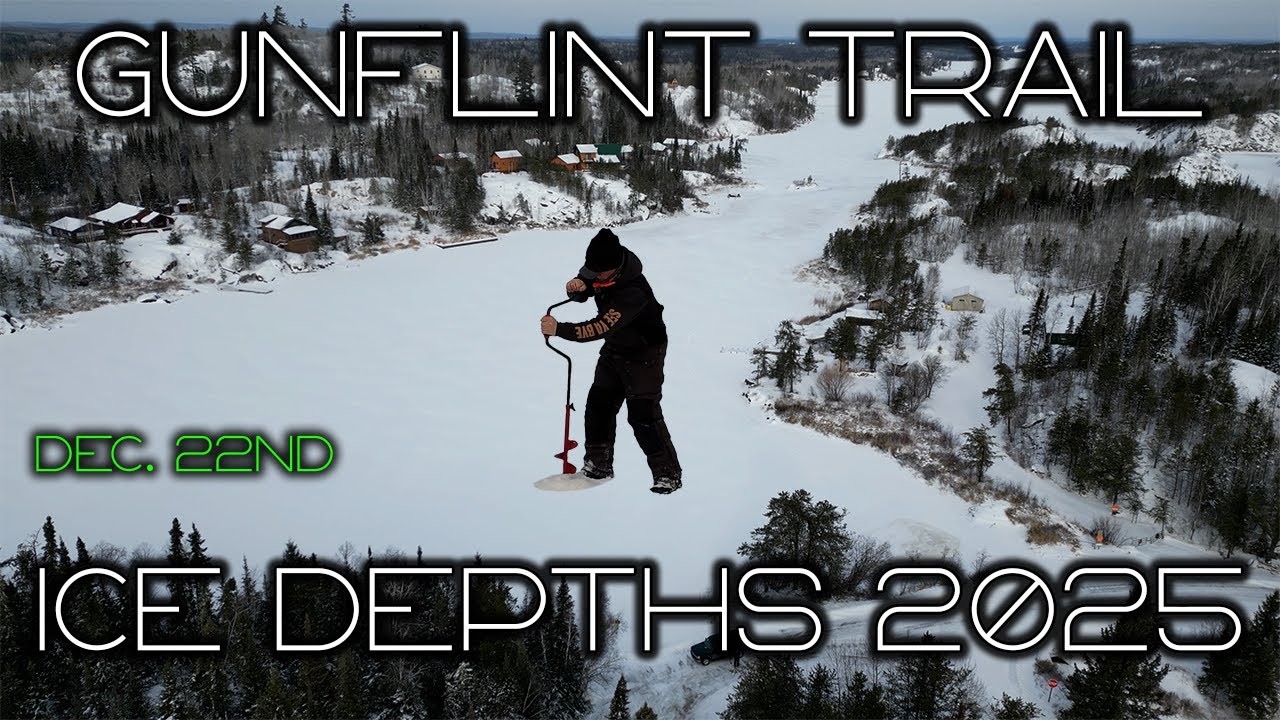 Глубина льда на трассе Ганфлинт 22 декабря 2025 года