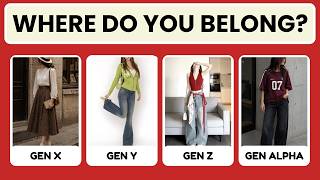 Which generation do you belong mentally? 🤯 Gen X, Gen Y, Gen Z or Gen Alpha | Personality Quiz ⭐