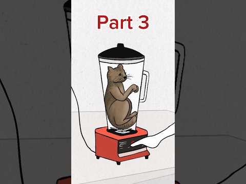Cat in blender Part 3 💔 #shorts #cat #viralvideo #story