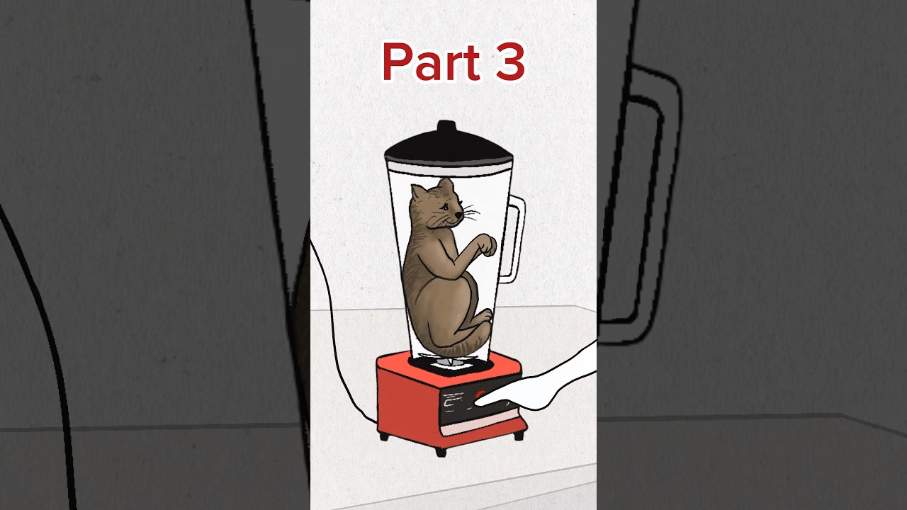 Cat in blender Part 3 💔 #shorts #cat #viralvideo #story