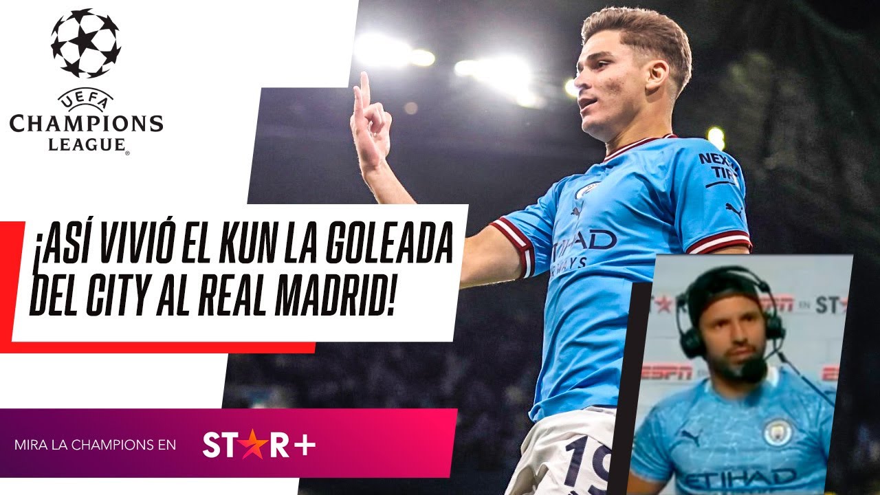 El Kun disfruto en stream el pase del city a la final de la champions league