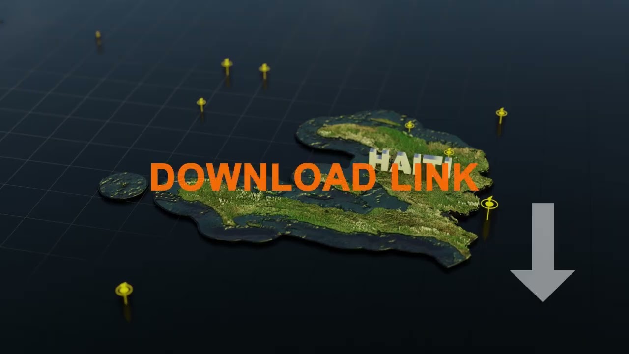 Haiti 3D Map With Animation