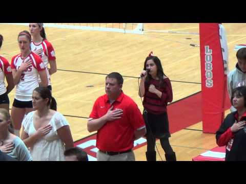 Monet sings National Anthem
